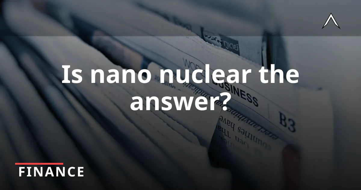 Nano Nuclear: The Future of Energy?